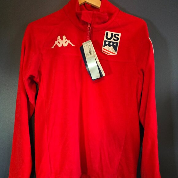 Kappa 6CENTO USA Fleece Jacket Half-Zip Pullover - Picture 1 of 7